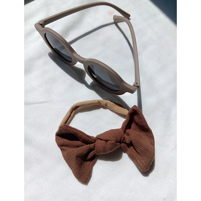 Conjunto de acessórios meninas summer castanho
