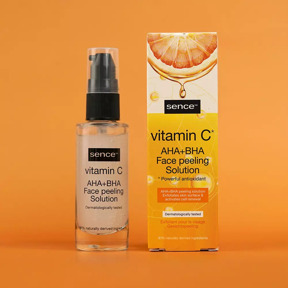Solução de peeling facial de vitamina C