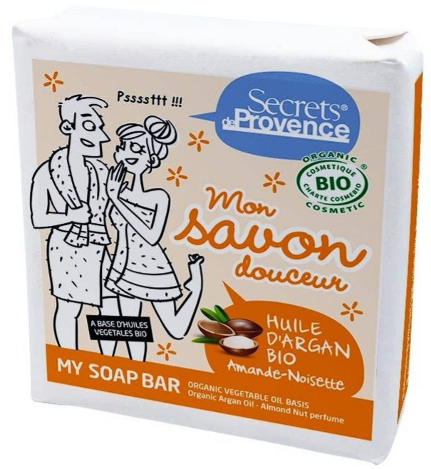 Sabonete bio de óleo Argan com aroma amêndoa e nozes