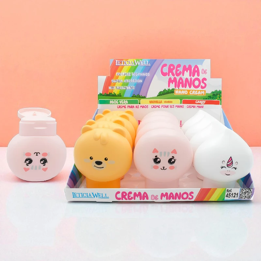Creme para as mãos ALOÉ VERA, BAUNILHA, CANDY