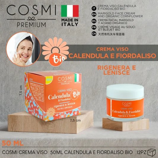 COSMI PREMIUM CREME FACIAL BIO CALÊNDULA E BLUEBERRY 50ML
