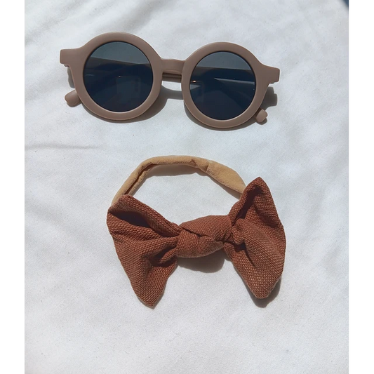 Conjunto de acessórios meninas summer castanho