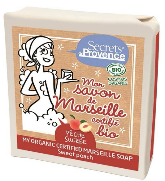 Sabonete Marselha com aroma de pêssego doce