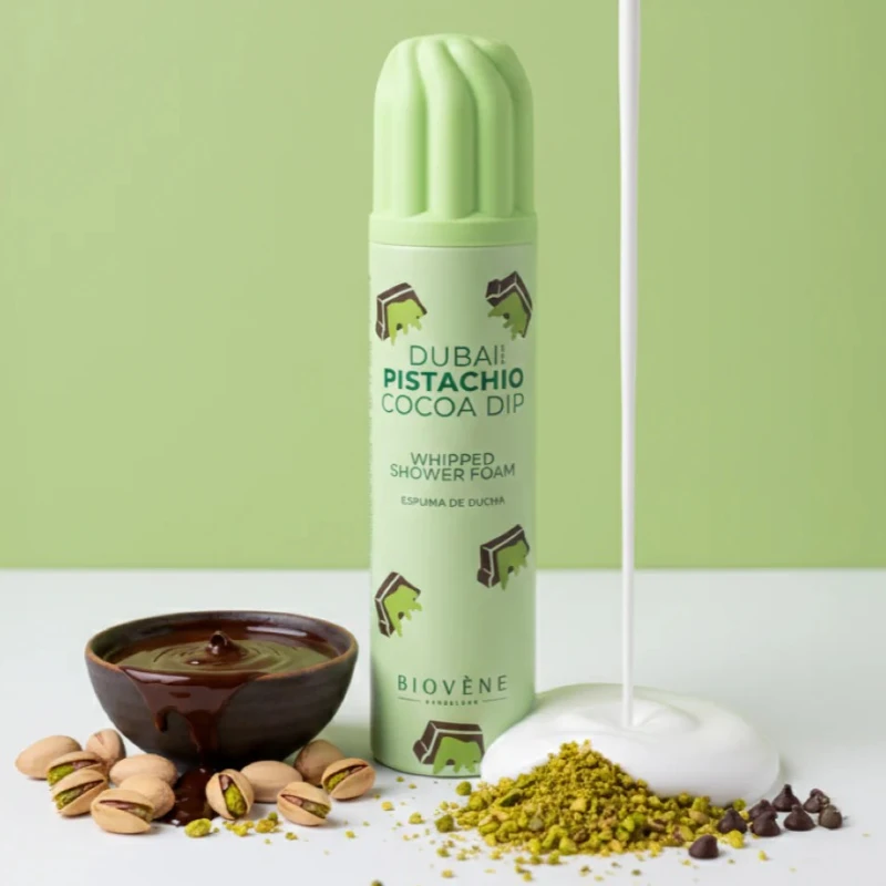 Mousse de Banho Aerada – Pistache e Cacau Estilo Dubai