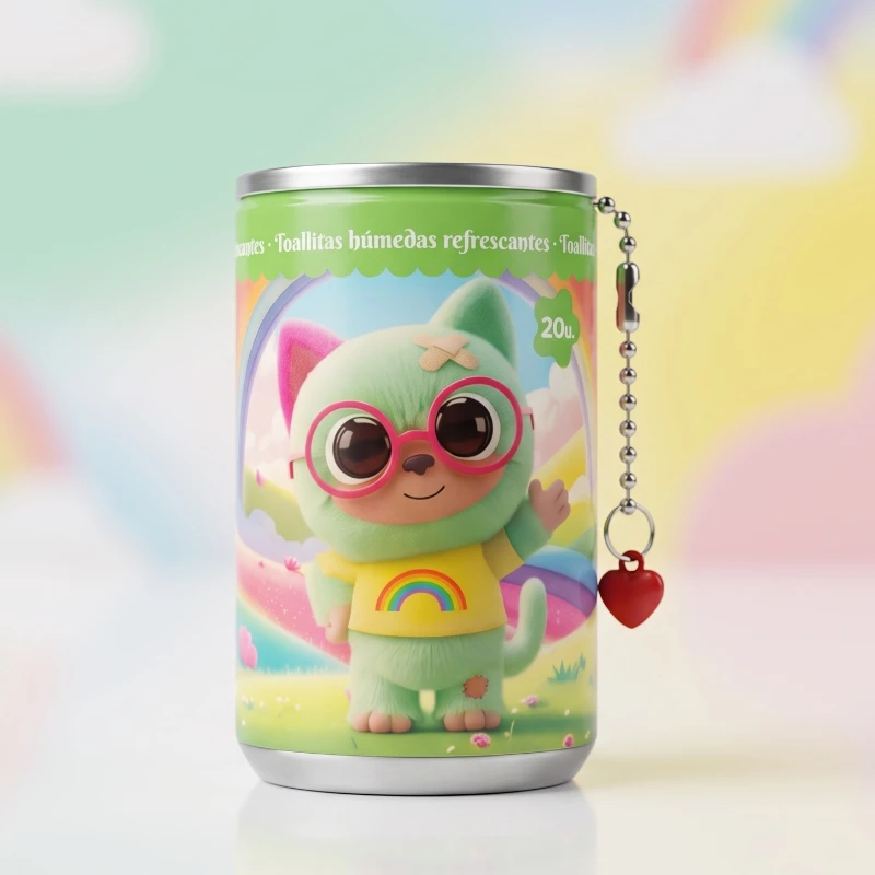 Mini latas de Lenços Refrescantes