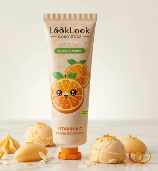 Cremes para as mãos com vitamina C laranja
