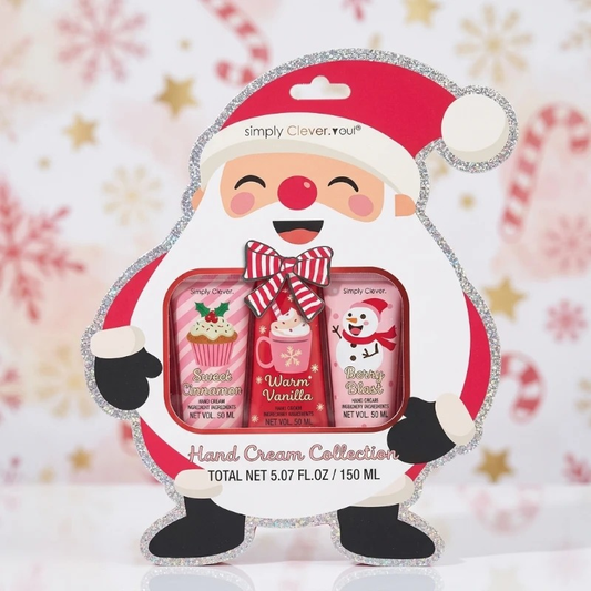 Conjuntos de Presente com 3 Cremes para as Mãos “Papai Noel Sparkle”