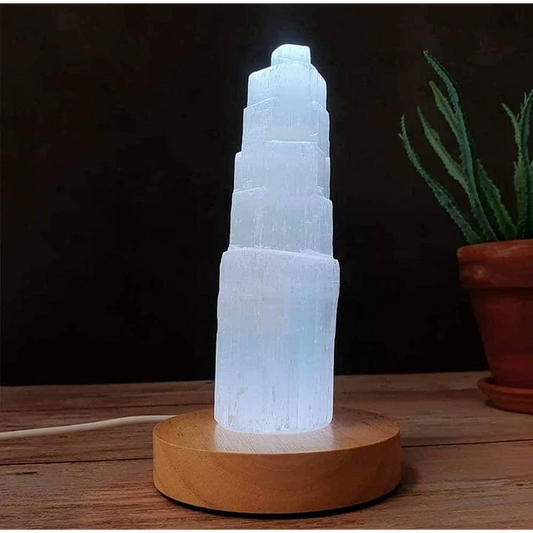 Kit de lâmpada base LED com monólito de selenita